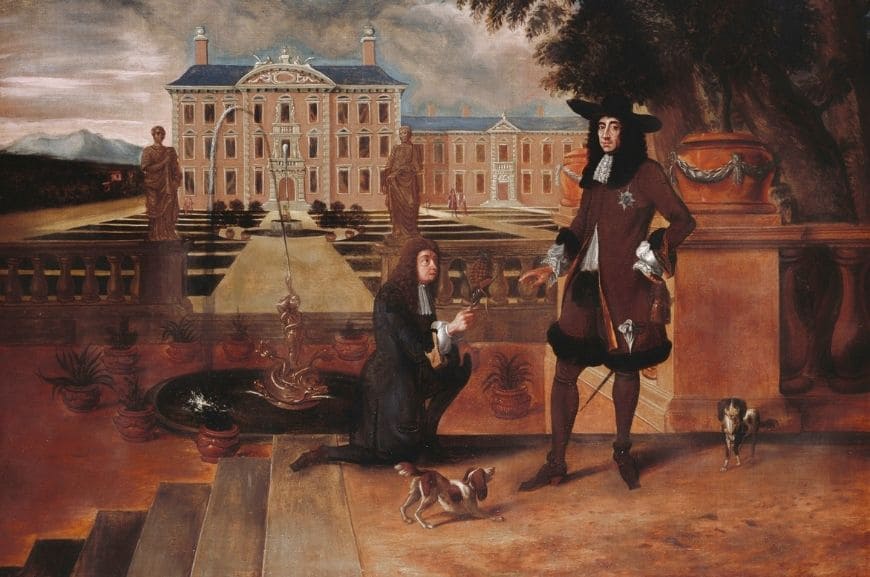 Карл II и кавалер-кинг-чарльз-спаниели