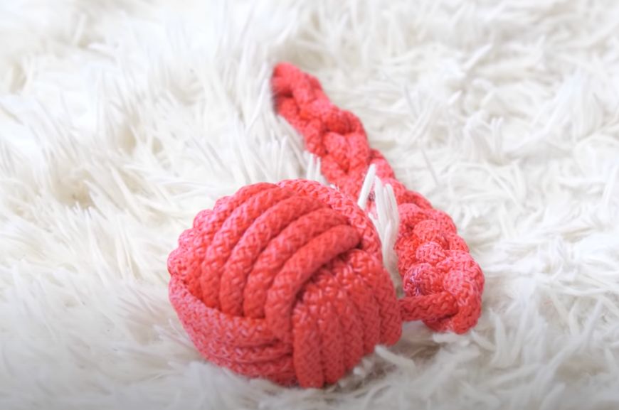 Как сделать игрушки для собаки из верёвки?